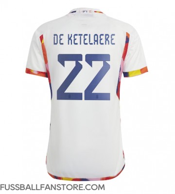 Belgien Charles De Ketelaere #22 Replik Auswärtstrikot WM 2022 Kurzarm